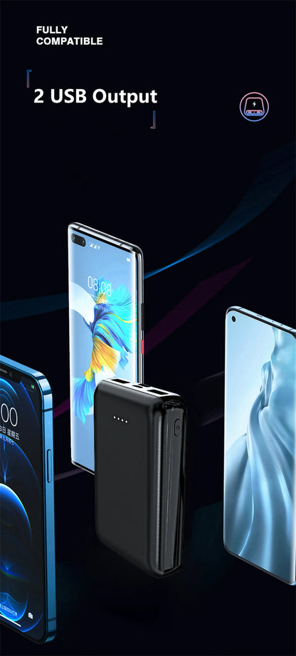 Ultra-Compact 20,000mAh Power Bank | 5V/2A Fast-Charge