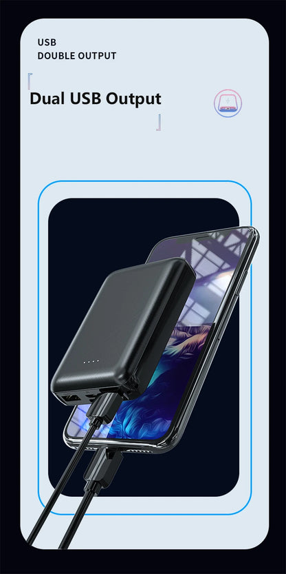 Ultra-Compact 20,000mAh Power Bank | 5V/2A Fast-Charge